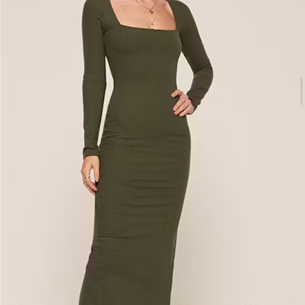 Reformation Long Sleeve Dress (Army)